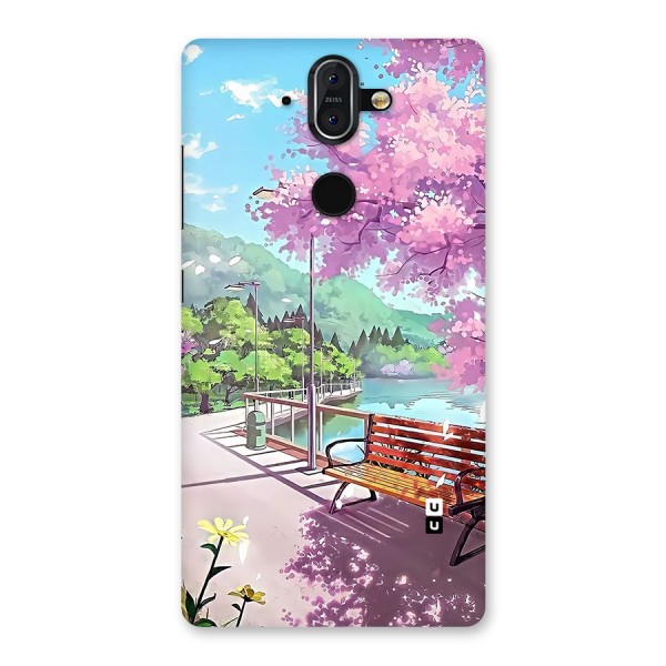 Beautiful Cherry Blossom Landscape Back Case for Nokia 8 Sirocco