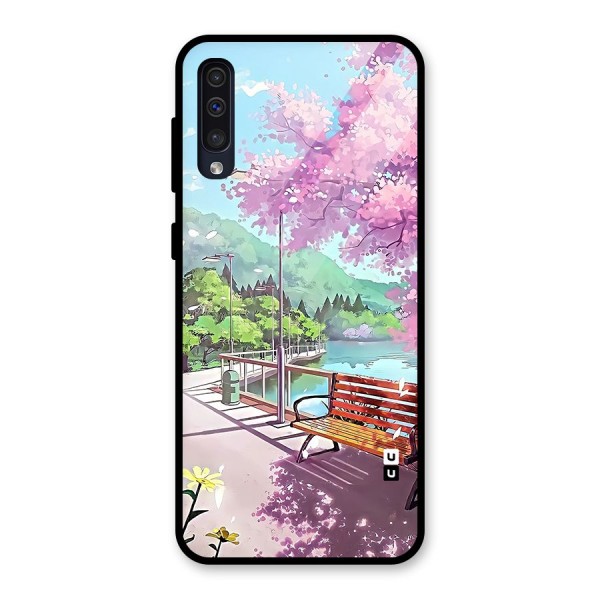 Beautiful Cherry Blossom Landscape Glass Back Case for Galaxy A50s