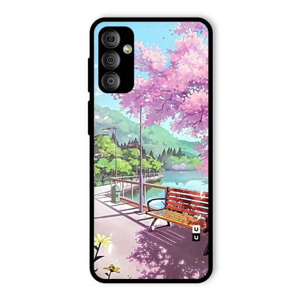 Beautiful Cherry Blossom Landscape Glass Back Case for Galaxy F23