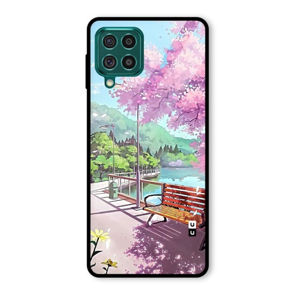 Beautiful Cherry Blossom Landscape Glass Back Case for Galaxy F62