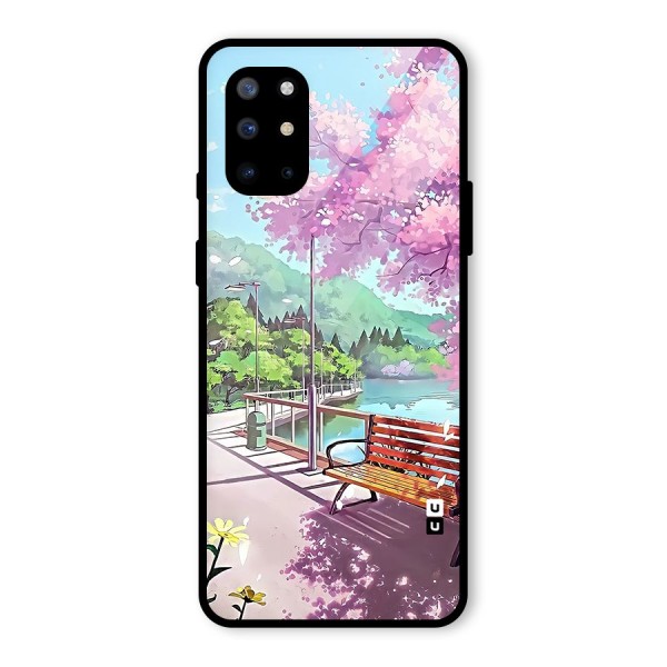 Beautiful Cherry Blossom Landscape Glass Back Case for OnePlus 8T