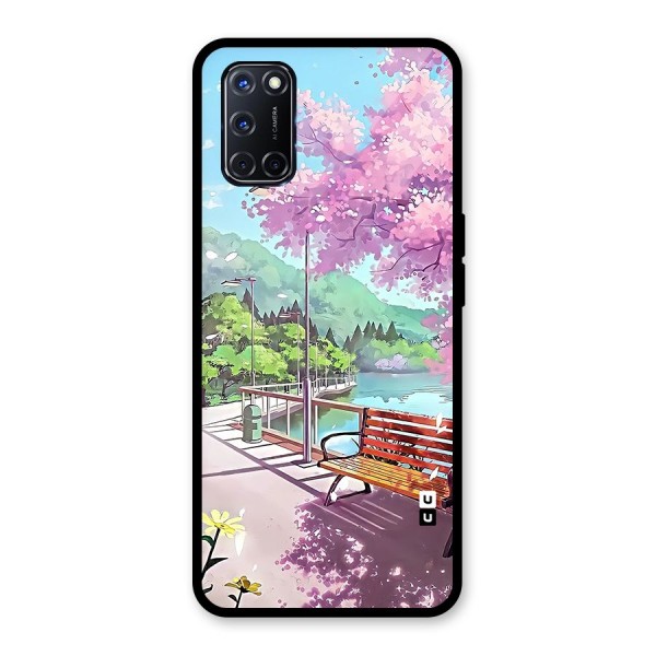 Beautiful Cherry Blossom Landscape Glass Back Case for Oppo A52