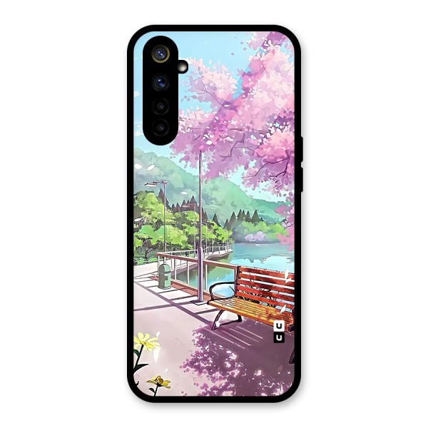 Beautiful Cherry Blossom Landscape Glass Back Case for Realme 6