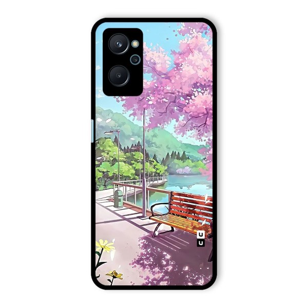 Beautiful Cherry Blossom Landscape Glass Back Case for Realme 9i