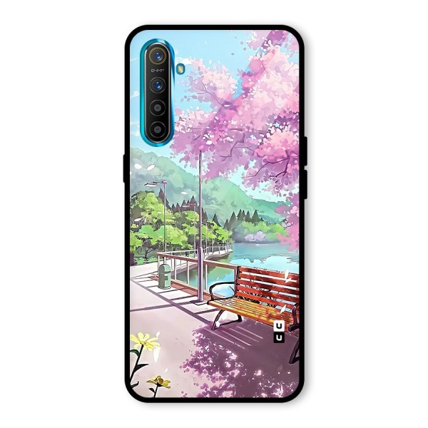 Beautiful Cherry Blossom Landscape Glass Back Case for Realme XT