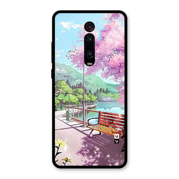 Beautiful Cherry Blossom Landscape Glass Back Case for Redmi K20