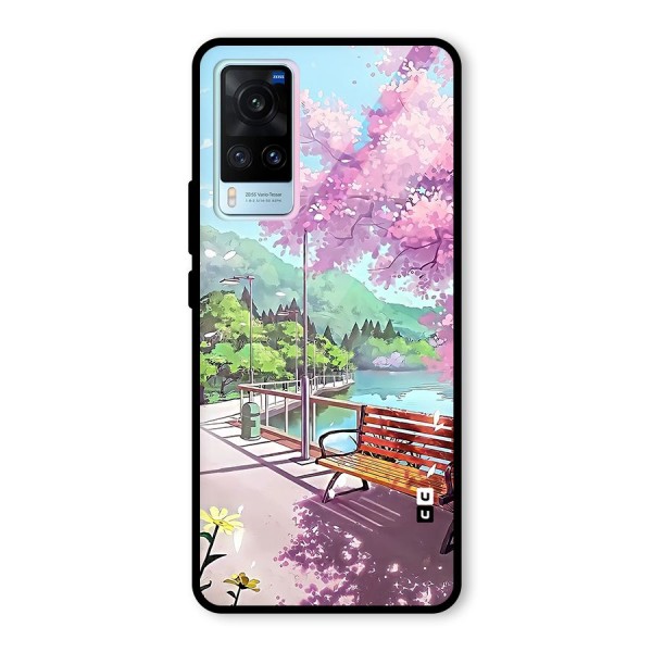 Beautiful Cherry Blossom Landscape Glass Back Case for Vivo X60