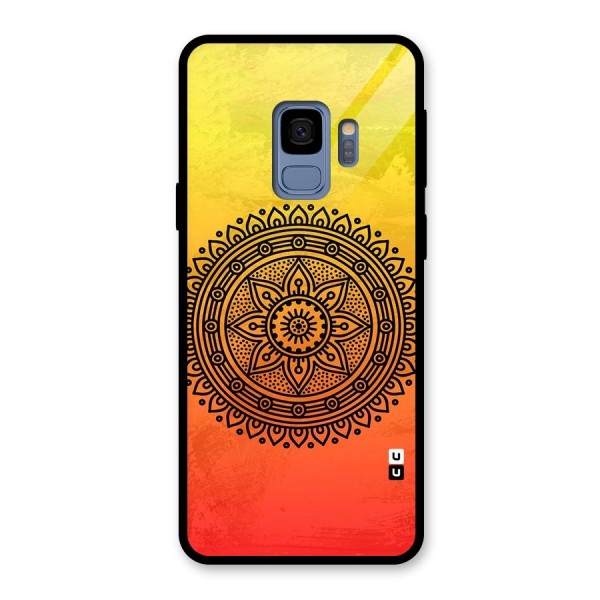 Beautiful Circle Art Glass Back Case for Galaxy S9