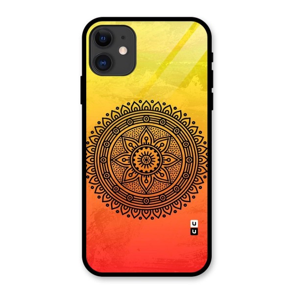 Beautiful Circle Art Glass Back Case for iPhone 11