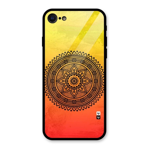 Beautiful Circle Art Glass Back Case for iPhone 7