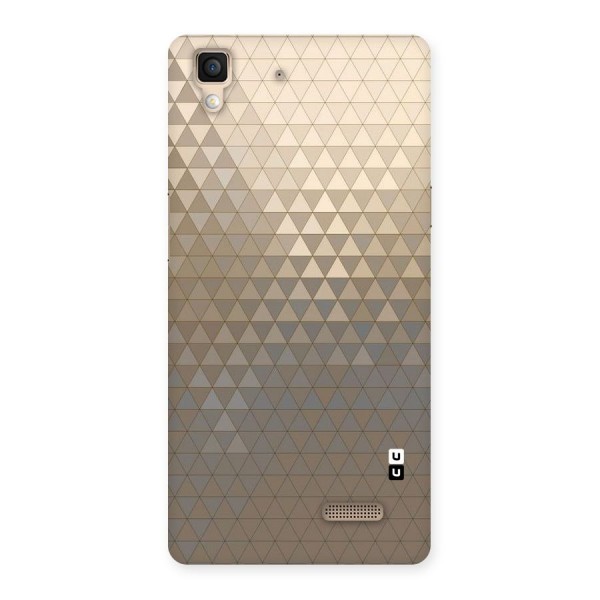 Beautiful Golden Pattern Back Case for Oppo R7