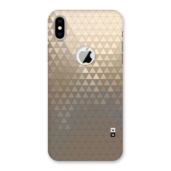 Beautiful Golden Pattern Back Case for iPhone X Logo Cut