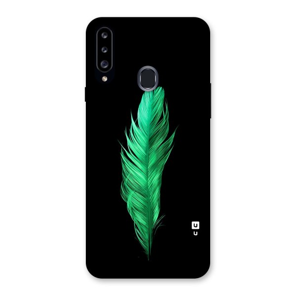 Beautiful Green Feather Back Case for Galaxy A20s