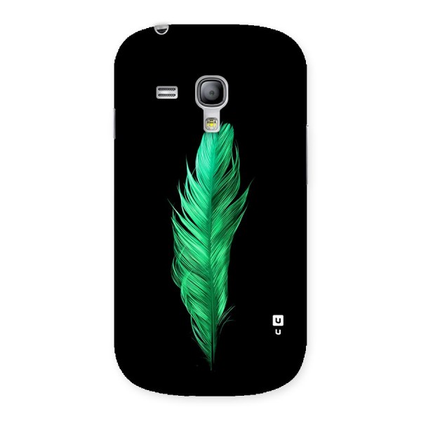 Beautiful Green Feather Back Case for Galaxy S3 Mini