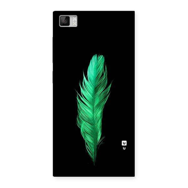 Beautiful Green Feather Back Case for Mi3