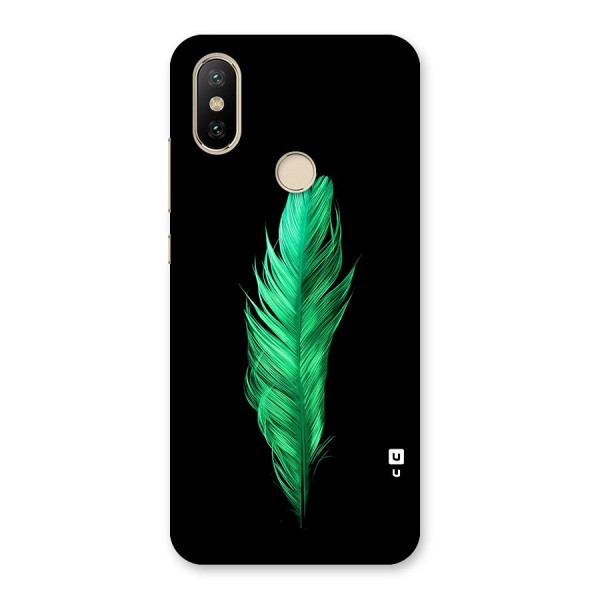 Beautiful Green Feather Back Case for Mi A2