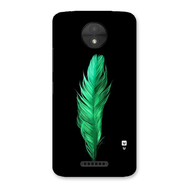 Beautiful Green Feather Back Case for Moto C
