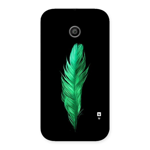 Beautiful Green Feather Back Case for Moto E