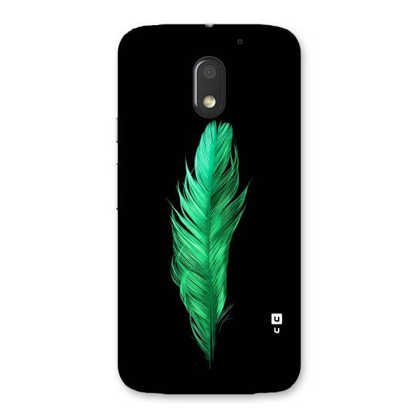 Beautiful Green Feather Back Case for Moto E3 Power