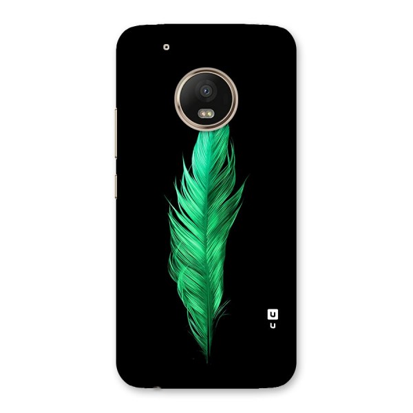 Beautiful Green Feather Back Case for Moto G5 Plus