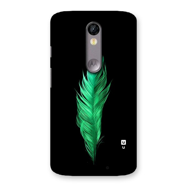 Beautiful Green Feather Back Case for Moto X Force