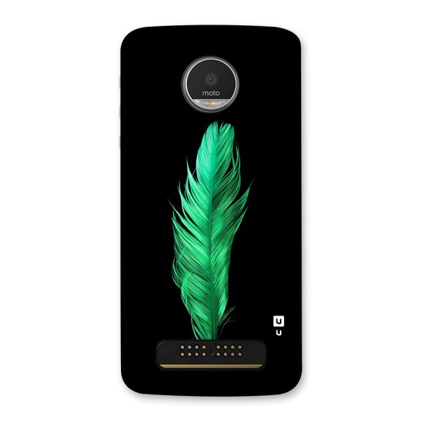 Beautiful Green Feather Back Case for Moto Z Play