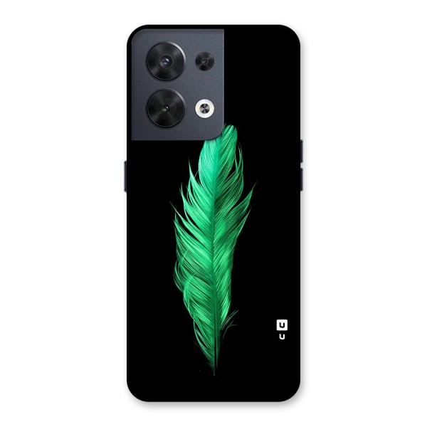 Beautiful Green Feather Back Case for Oppo Reno8 5G