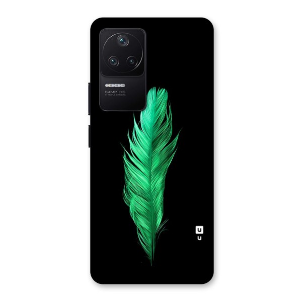 Beautiful Green Feather Back Case for Poco F4 5G