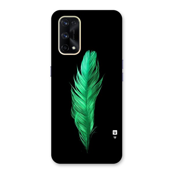 Beautiful Green Feather Glass Back Case for Realme X7 Pro