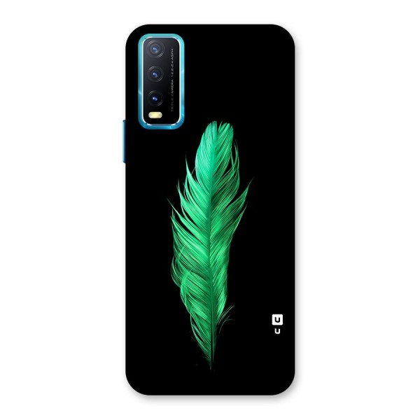 Beautiful Green Feather Back Case for Vivo Y12s