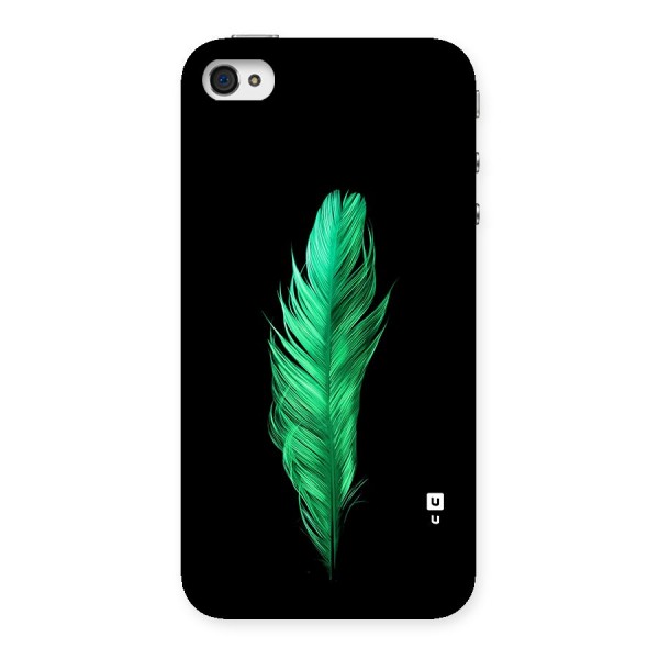 Beautiful Green Feather Back Case for iPhone 4 4s