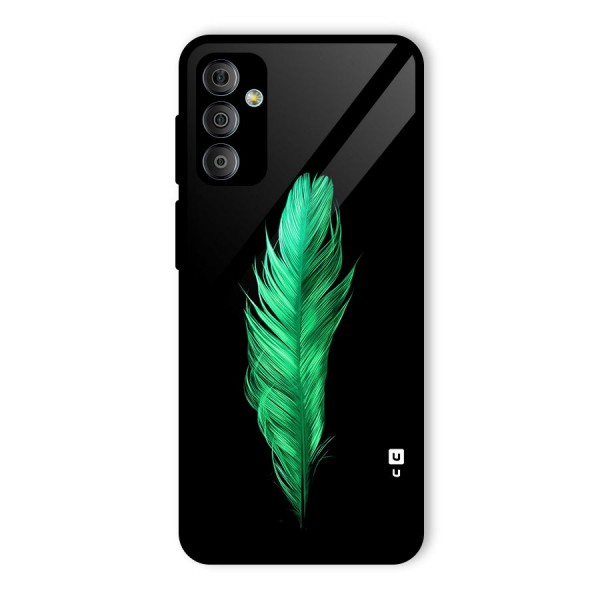 Beautiful Green Feather Glass Back Case for Galaxy F23