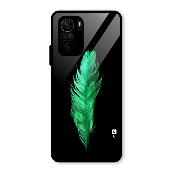 Beautiful Green Feather Glass Back Case for Mi 11x