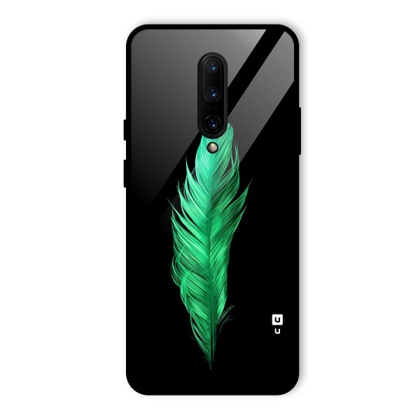 Beautiful Green Feather Glass Back Case for OnePlus 7 Pro