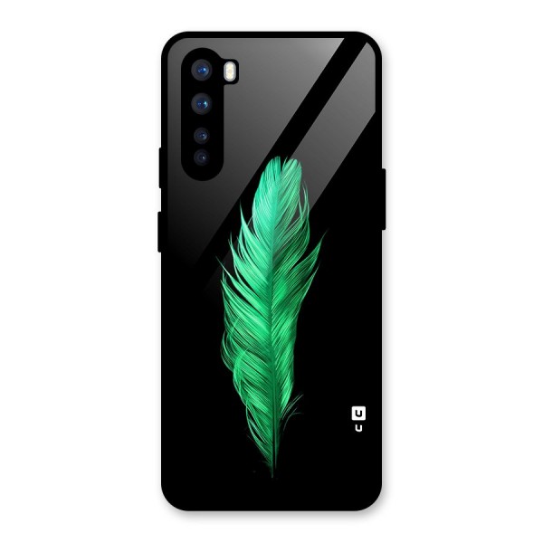 Beautiful Green Feather Glass Back Case for OnePlus Nord