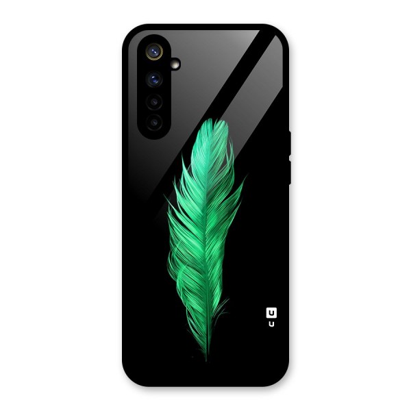 Beautiful Green Feather Glass Back Case for Realme 6