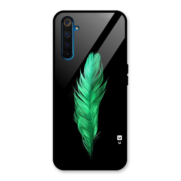 Beautiful Green Feather Glass Back Case for Realme 6 Pro