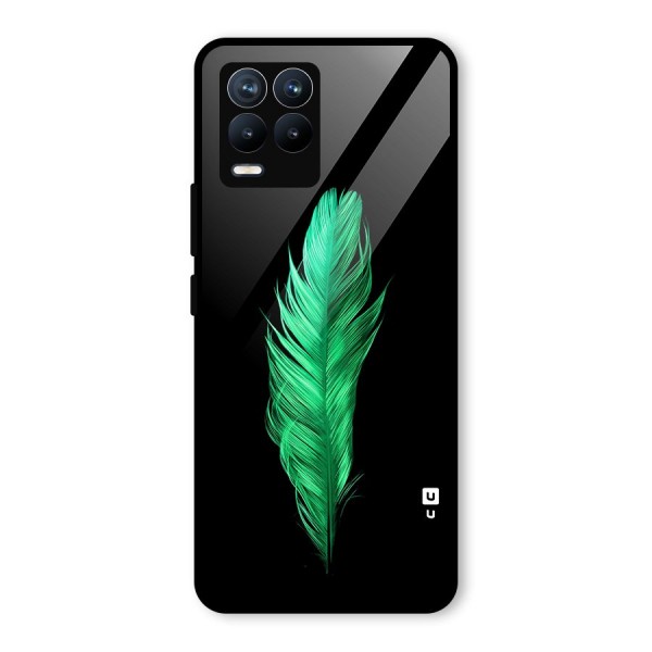 Beautiful Green Feather Glass Back Case for Realme 8