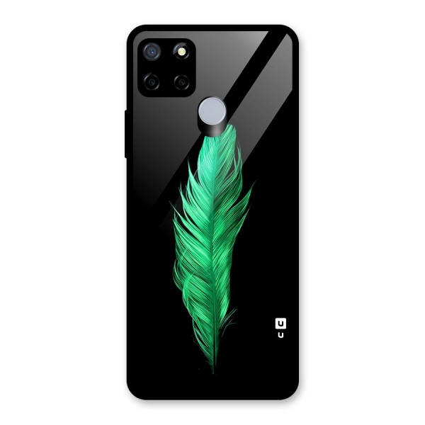 Beautiful Green Feather Glass Back Case for Realme C15