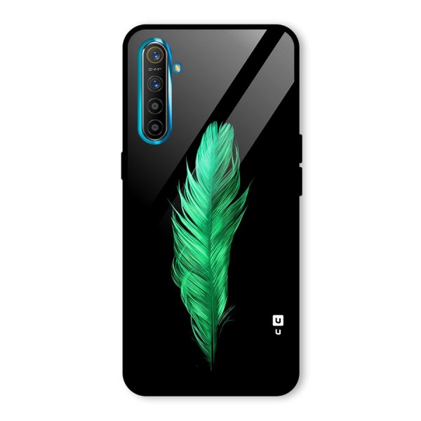 Beautiful Green Feather Glass Back Case for Realme XT