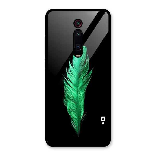 Beautiful Green Feather Glass Back Case for Redmi K20 Pro