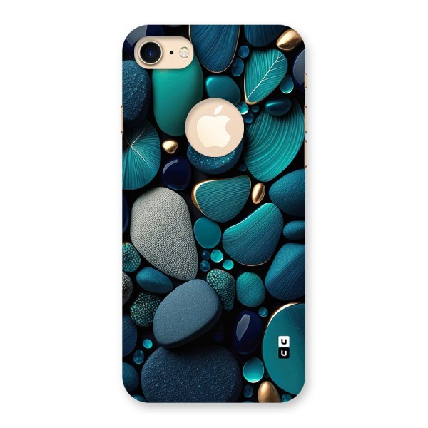 Beautiful Pebble Stones Back Case for iPhone 8 Logo Cut