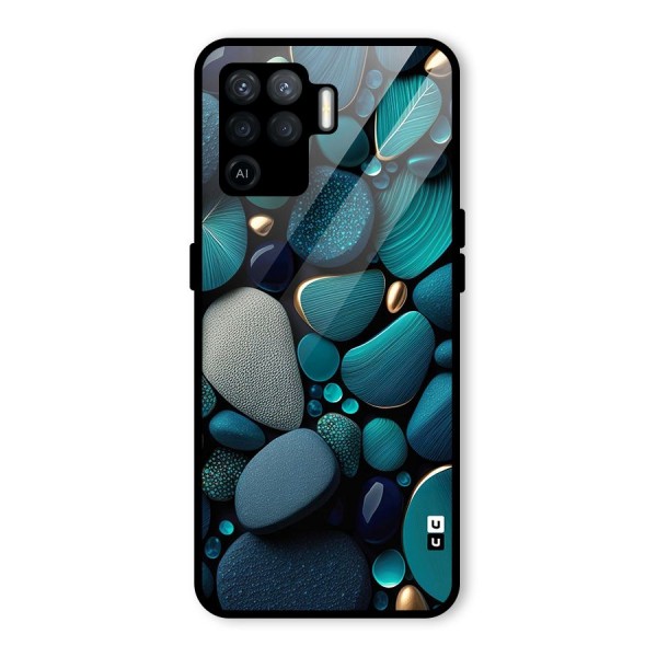 Beautiful Pebble Stones Glass Back Case for Oppo F19 Pro