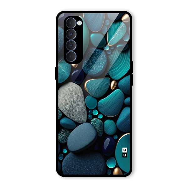 Beautiful Pebble Stones Glass Back Case for Oppo Reno4 Pro