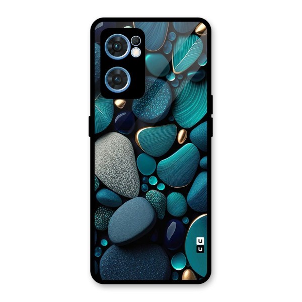 Beautiful Pebble Stones Glass Back Case for Oppo Reno7 5G