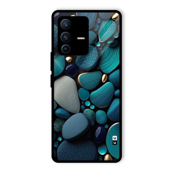 Beautiful Pebble Stones Glass Back Case for Vivo V23 Pro