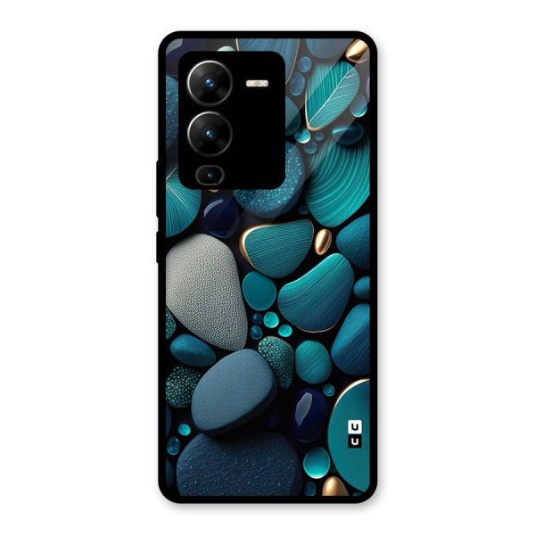 Beautiful Pebble Stones Glass Back Case for Vivo V25 Pro