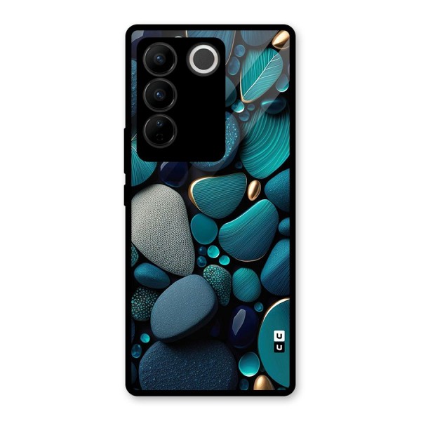 Beautiful Pebble Stones Glass Back Case for Vivo V27