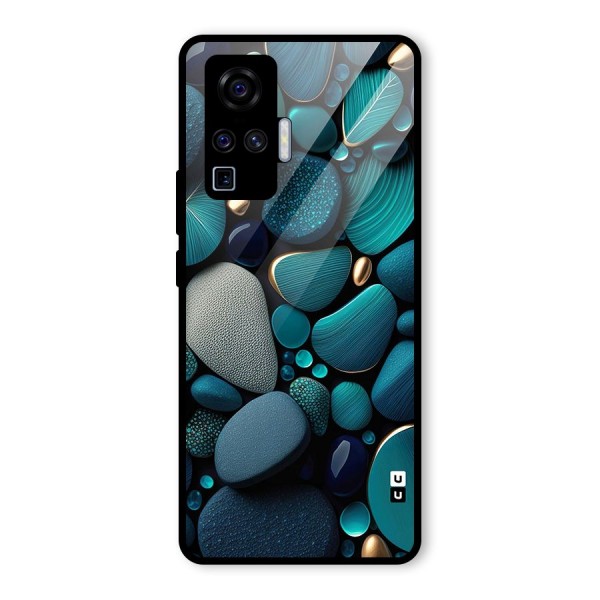 Beautiful Pebble Stones Glass Back Case for Vivo X50 Pro