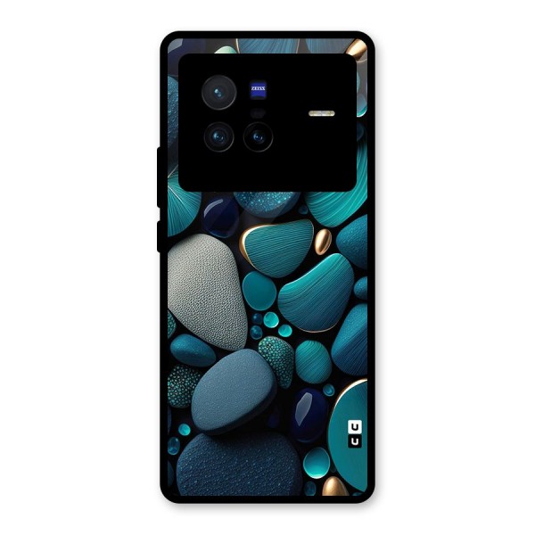 Beautiful Pebble Stones Glass Back Case for Vivo X80